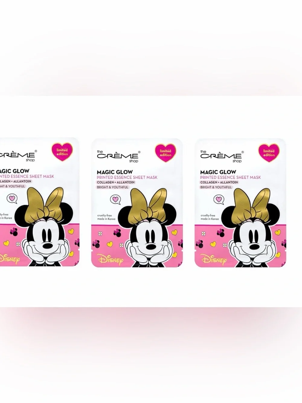 Disney Minnie Magic Glow Printed Essence Sheet Mask - Pink